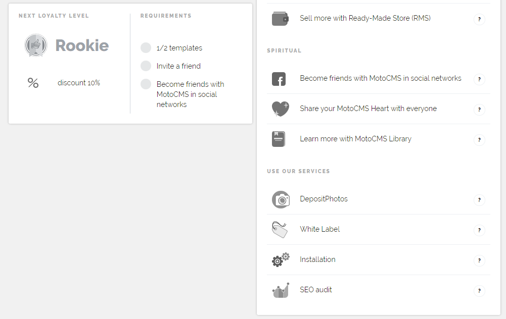 personal account & activation loyalty program